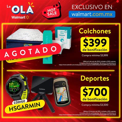 Cupones Walmart Hot Sale de hasta de bonificación