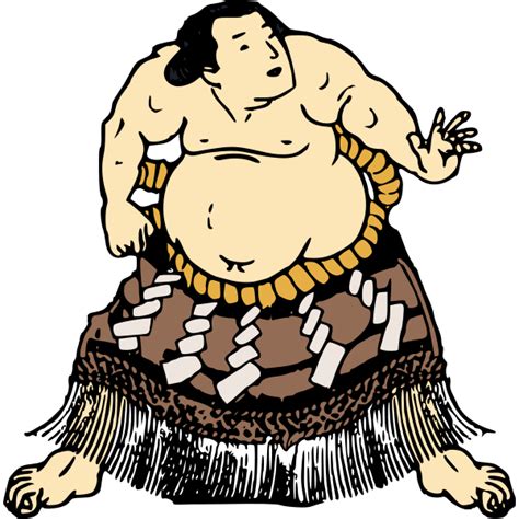Image Of Sumo Fighter In A Skirt Free Svg