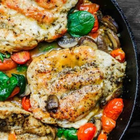 20-Minute Skillet Mushroom Chicken | The Mediterranean Dish