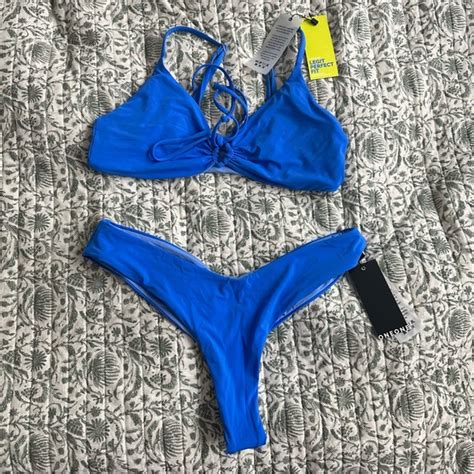 Oneone Swim Nwt Oneone Swim Blue Bikini Danna Bottoms Maggie Top Xl Poshmark