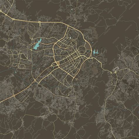 Premium Vector | Vector Map of Abuja Nigeria