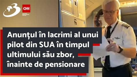 Anun Ul N Lacrimi Al Unui Pilot Din Sua N Timpul Ultimului S U Zbor