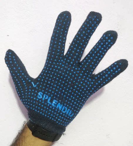 Pvc Dotted Knitted Hand Gloves 6 10 Inches Finger Type Full Fingered