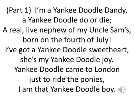 [最も選択された] song yankee doodle lyrics 273089-Connecticut state song ...