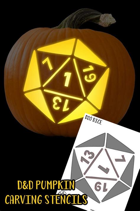 Dnd Pumpkin Carving Stencils Printable Pdf Halloween Pumpkin Carving