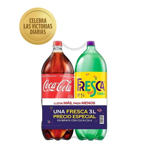 Refresco Coca Cola Sabor Original Fresca Sabor Toronja 3 L C U