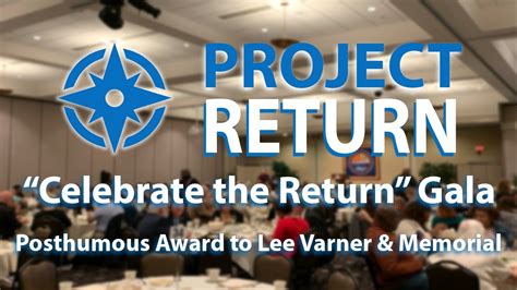 Posthumous Award To Lee Varner Memorial Celebrate The Return Gala