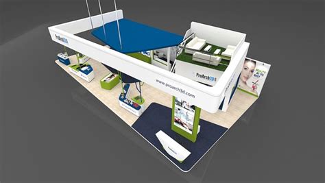 3D Model Exhibition Stall 20 Mtr X 10 Mtr 3 Sides Open 3D Max Model