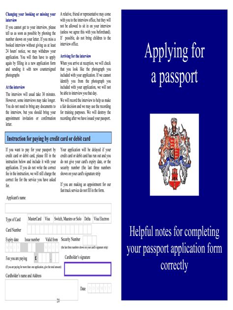 Fillable Online Applying For A Passport Government Of Gibraltar Fax
