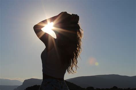 Girl Beautiful Sun Woman Portrait Free Image From