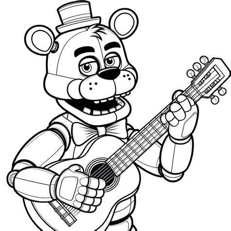 Freddy Coloring Fazbear Pages Nights Five Fnaf Colouring Color