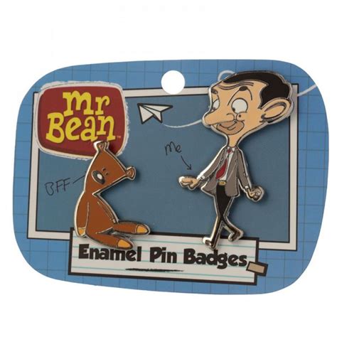 Mr Bean And Teddy Pin Personalized Teddy Enamel Pin Custom Enamel