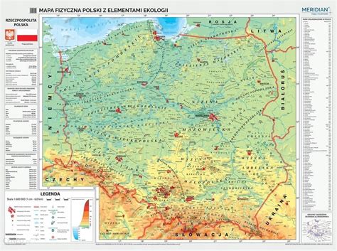 Polska Mapa Cienna Szkolna Fizyczna Geograficzna Ceny I Opinie