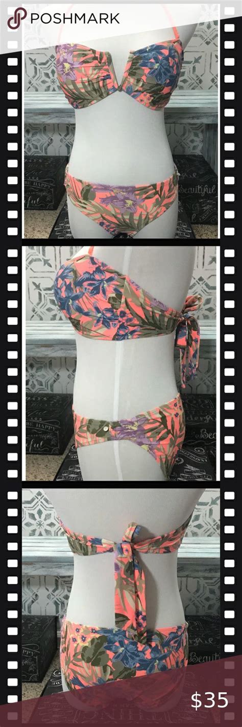 American Eagle Floral Bikini Size Large Floral Bikini Bikinis American Eagle