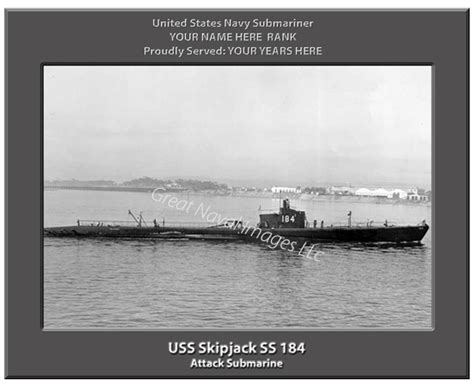 Uss Skipjack Ss 184 Submarine Photo ⋆ Personalized Us Navy Ship