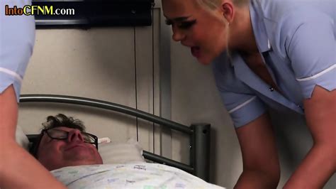 CFNM Sluts Seduce Naked Male In Threesome Fuck Session