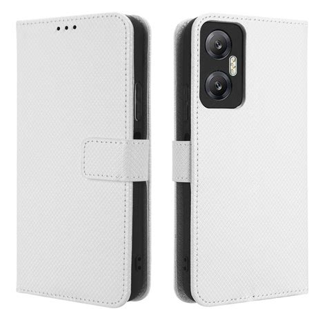 For Infinix Hot G X B Diamond Texture Leather Phone Case White Alexnld