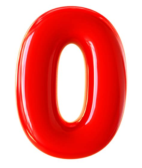 3d Number 0 Red 11297079 Png