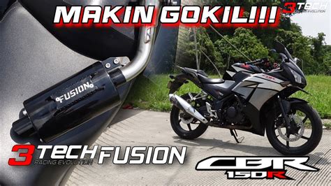 MAKIN GOKIL KNALPOT 3TECH FUSION HONDA CBR 150R LOKAL K45A