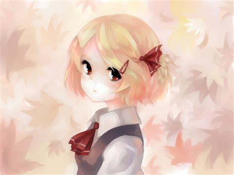 Blonde Hair Red Eyes Ribbons Rumia Short Hair Touhou Konachan Konachan Anime Wallpapers