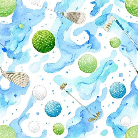Cute Golf Backgrounds 10 Watercolor High Quality Clip Art Images Pack