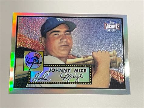 Topps Archives Reserve Baseball Johnny Mize New York