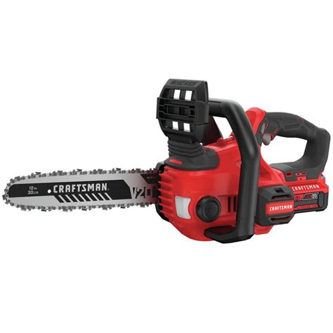 Craftsman V20 20 Volt Max Lithium Ion 12 In Cordless Electric Chainsaw 1 Battery Included In