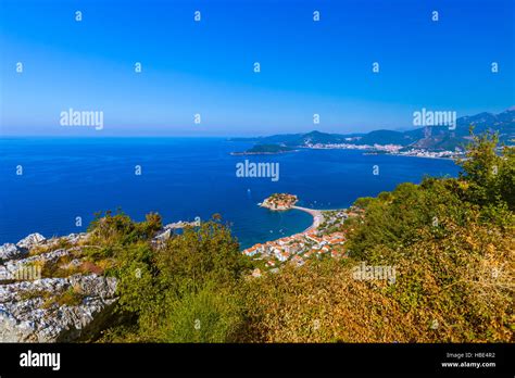 Island Sveti Stefan Montenegro Stock Photo Alamy