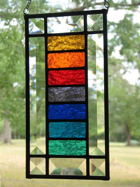 Stained Glass Rainbow Colors Suncatcher Small By Brightmoondesigns