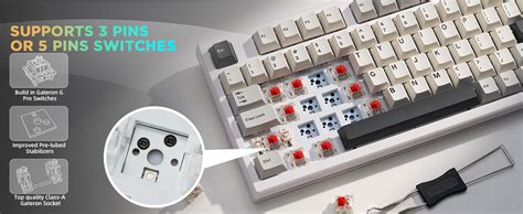 Yunzii Yz Hot Swappable Wireless Gaming Mechanical Keyboard Rgb