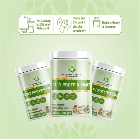 Ayurved Master 100% Vegan Daily Protein Shake Powder for Men & Women