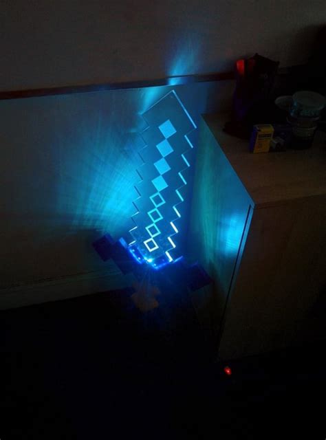 Light Up Minecraft Style Sword 3d Printer Model Download Free Stl File