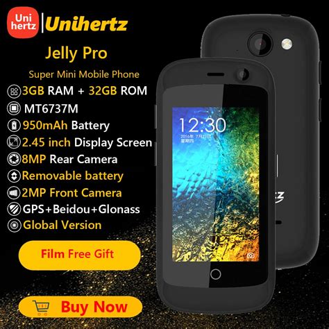 Unihertz Jelly Pro Super Mini 4g Smartphone Quad Core 3gb 32gb Android