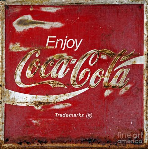 Coca Cola Vintage Rusty Sign Photograph By John Stephens