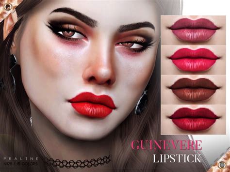 The Sims Resource Guinevere Lipstick N128 By Pralinesims • Sims 4