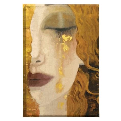 Impression Sur Toile Klimt Gold Tear Polyester Multicouleur Epikasa