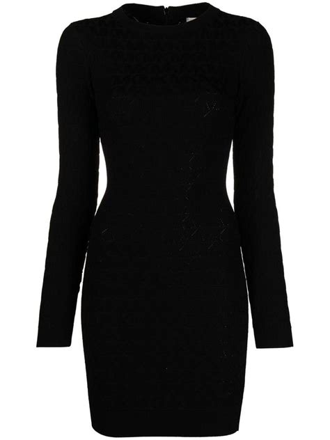 Michael Kors Monogram Jacquard Mini Dress Farfetch Dress Clothes