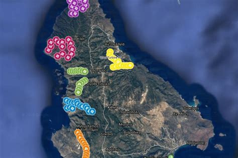 Map Of Planned Wind Turbines On Kythira Kythira Wind Turbines Information