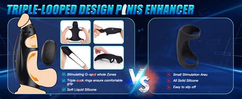 Amazon Vibrating Cock Ring Sex Toys Penis Sleeve With Remote Triple Penis Ring Girth