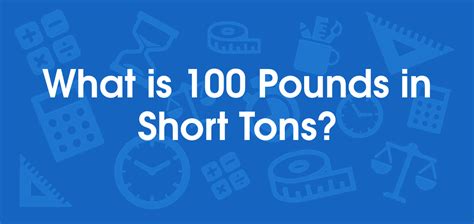 Pounds To Tons Convert