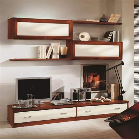 Parete Attrezzata Soggiorno In Legno Moderna Laccato Bianco Opaco E