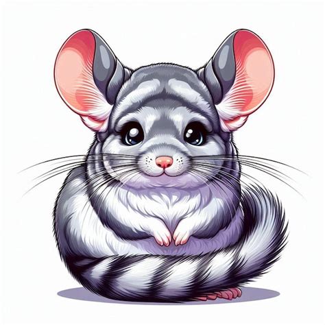 Cute Chinchilla Vector Cartoon Illustration Premium Ai Generated Vector