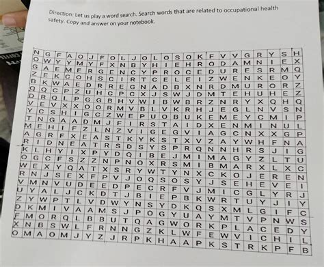 Direction Let Us Play A Word Search Search Words That Are Related To