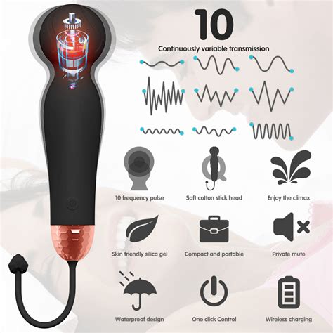 10 Speeds USB Rechargeable Magic Wand Massager AV Vibrator Clit Stimulation Squirt Vibe Sex Toys