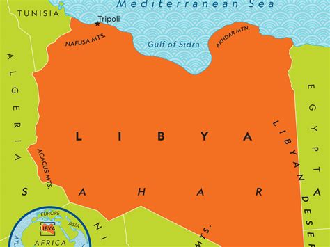 Libyan Desert On Map