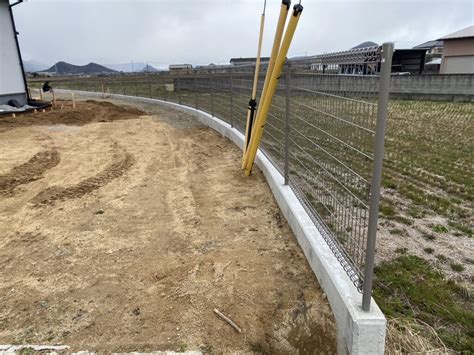 フェンス工事・地先（縁石）ブロック61m下地準備【綾歌郡綾川町 M様邸】 (株)カインズガーデン｜香川の外構工事
