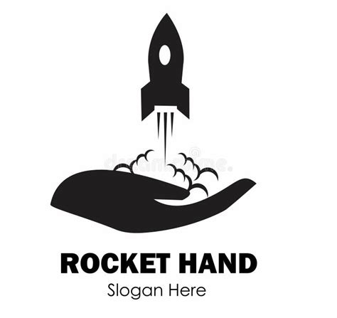Rocket Hand Logo Design Concept Stock Illustration Illustration Of