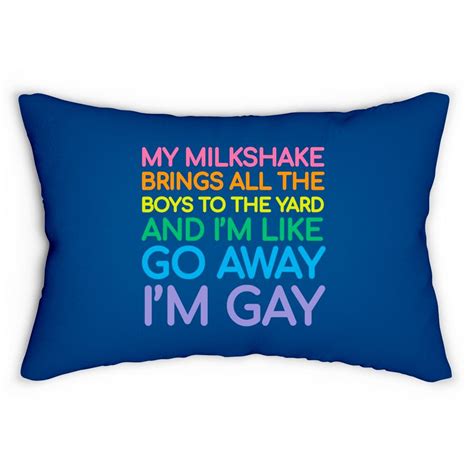 I M GAY Funny Queer Quote Lumbar Pillows Sold By Jade Zhang SKU 24865145 Printerval