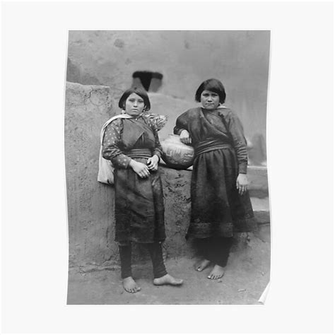 Edward S Curtis Zuni Girls Poster By TheCurators Redbubble