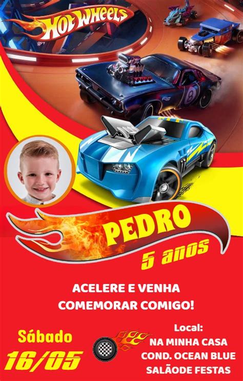 Gr Tis Fazer Convite Online Convite Digital Anivers Rio Hotwheels Foto Anivers Rio Hot